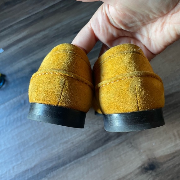 Cole Haan Mustard Suede Tassel Loafers
